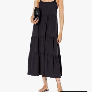 NWOT- The Drop Sleeveless Black Tiered Maxi Dress- M